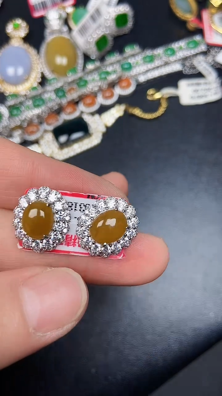 银S925镶嵌戒指翡翠3850