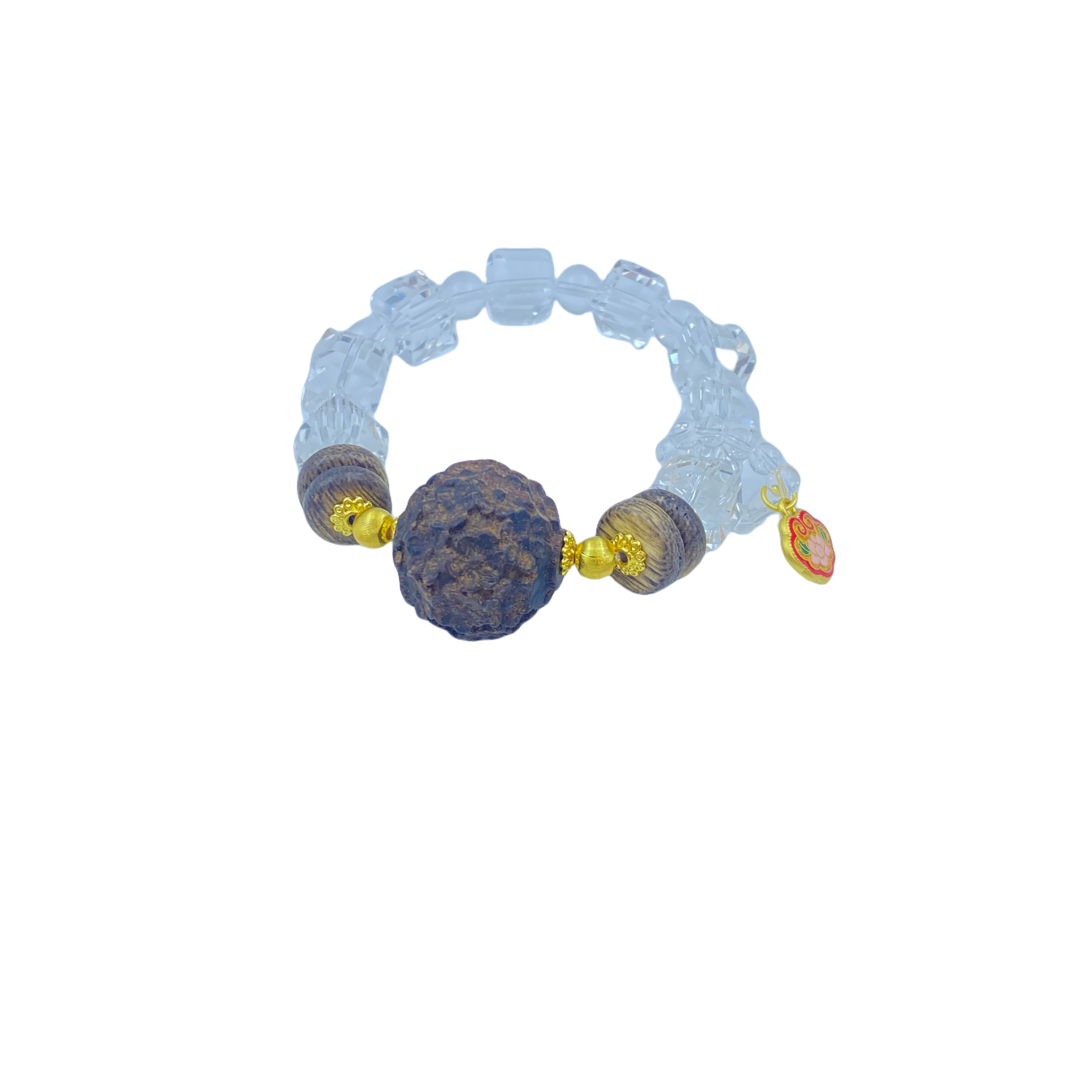 黄花梨国风如意锁手链S1302X合金