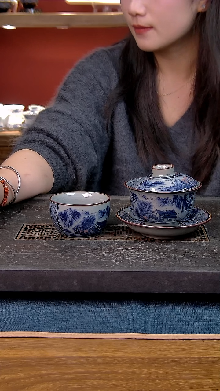 简装家用款2件套 老陶泥开片纹陶瓷茶具