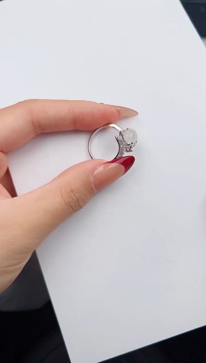 【闪购商品】和田玉戒指未镶嵌95微色差T1