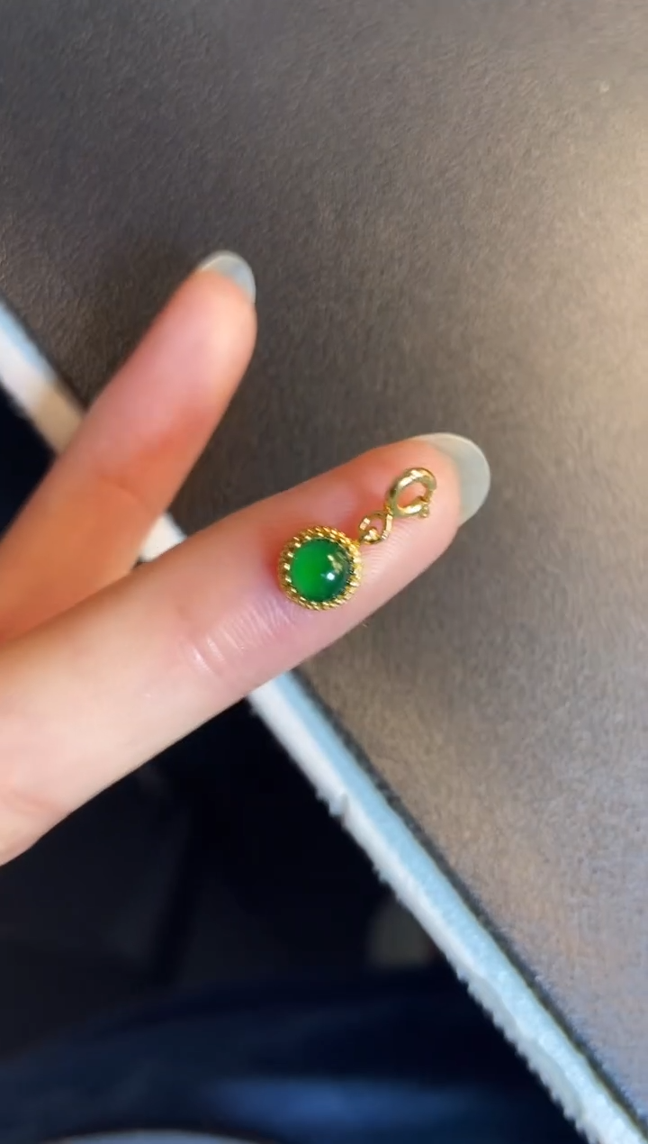 吊坠(不含链)银S925镶嵌翡翠1