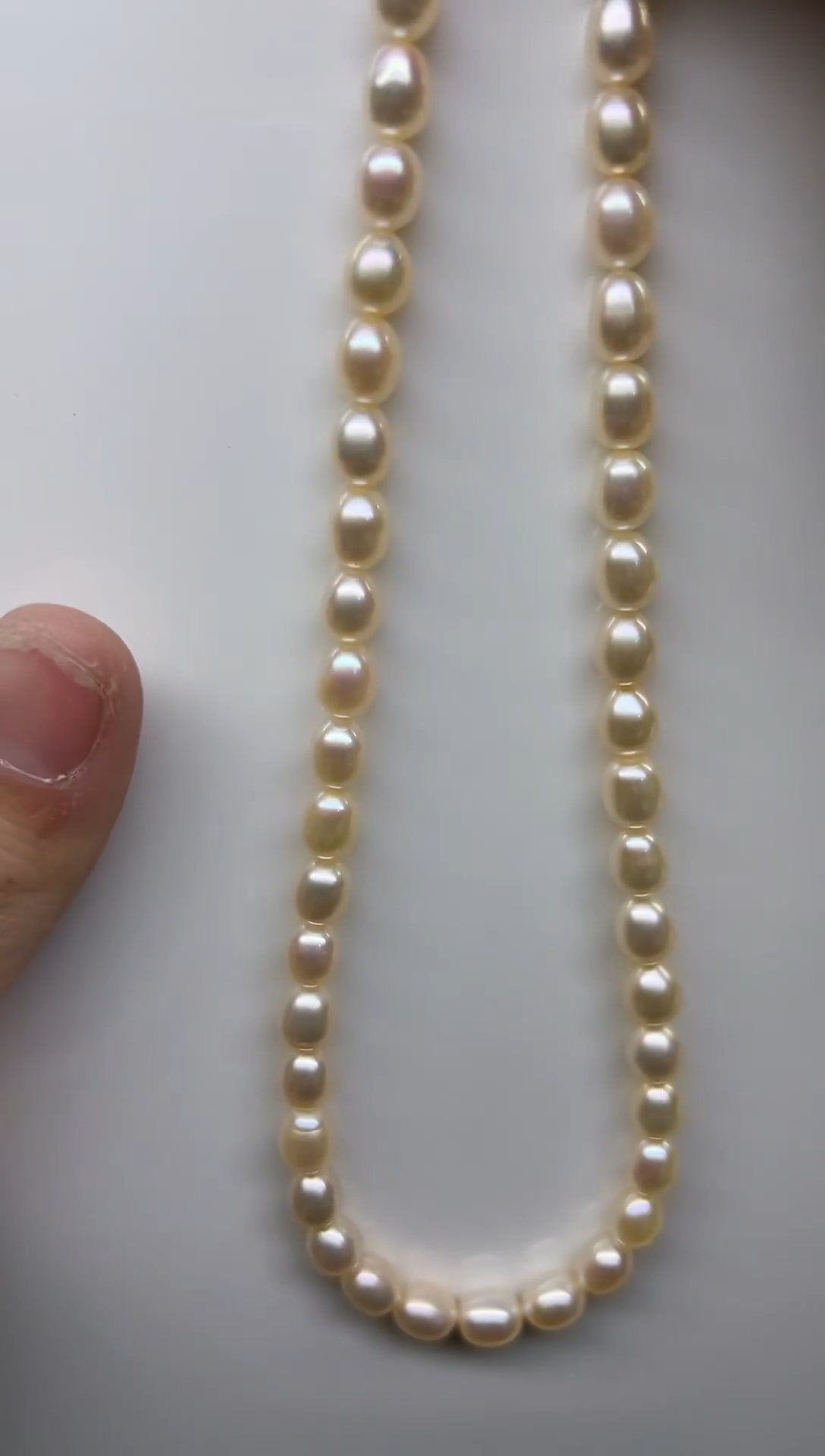 未镶嵌项链淡水珍珠粉色米胖子6.5-7mm