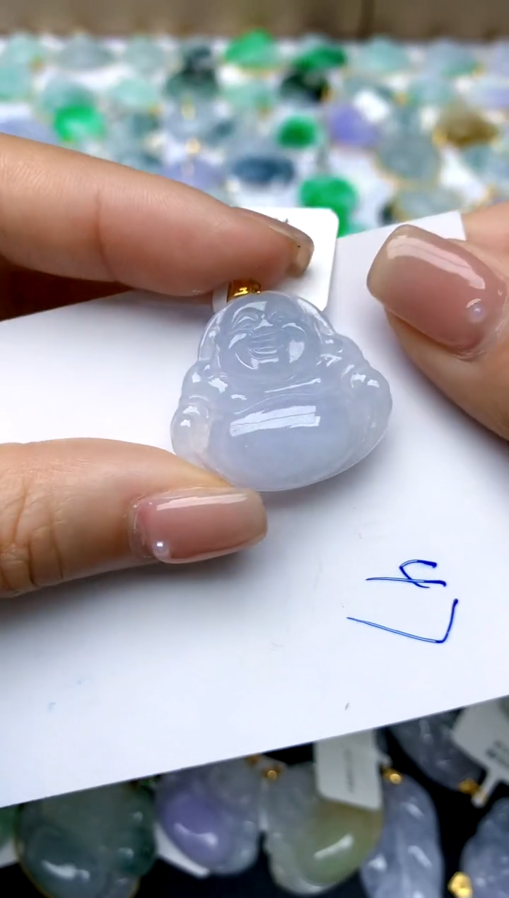 【闪购商品】翡翠颈饰18K金镶嵌天然A货翡翠