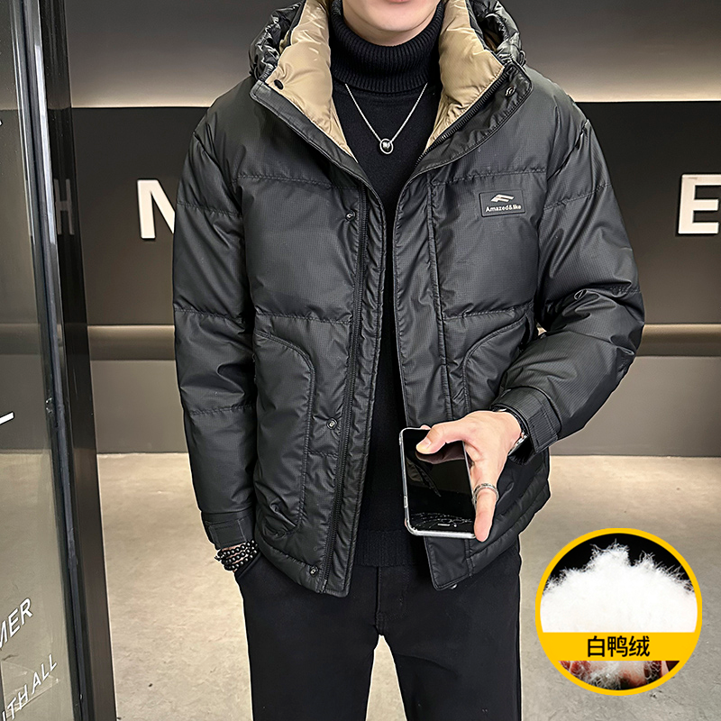 TUCANO/啄木鳥男生羽绒服时尚短款加厚保暖冬季潮流连帽外套休闲