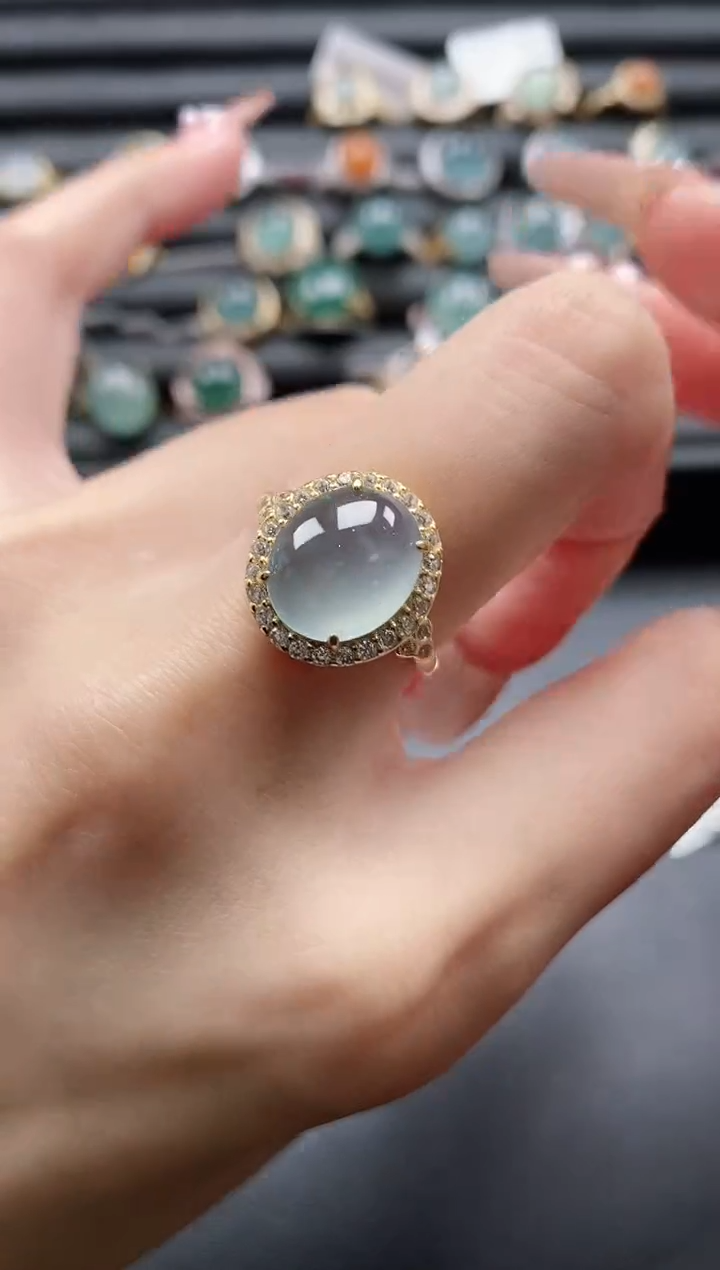 【闪购商品】翡翠戒指银S925镶嵌11111