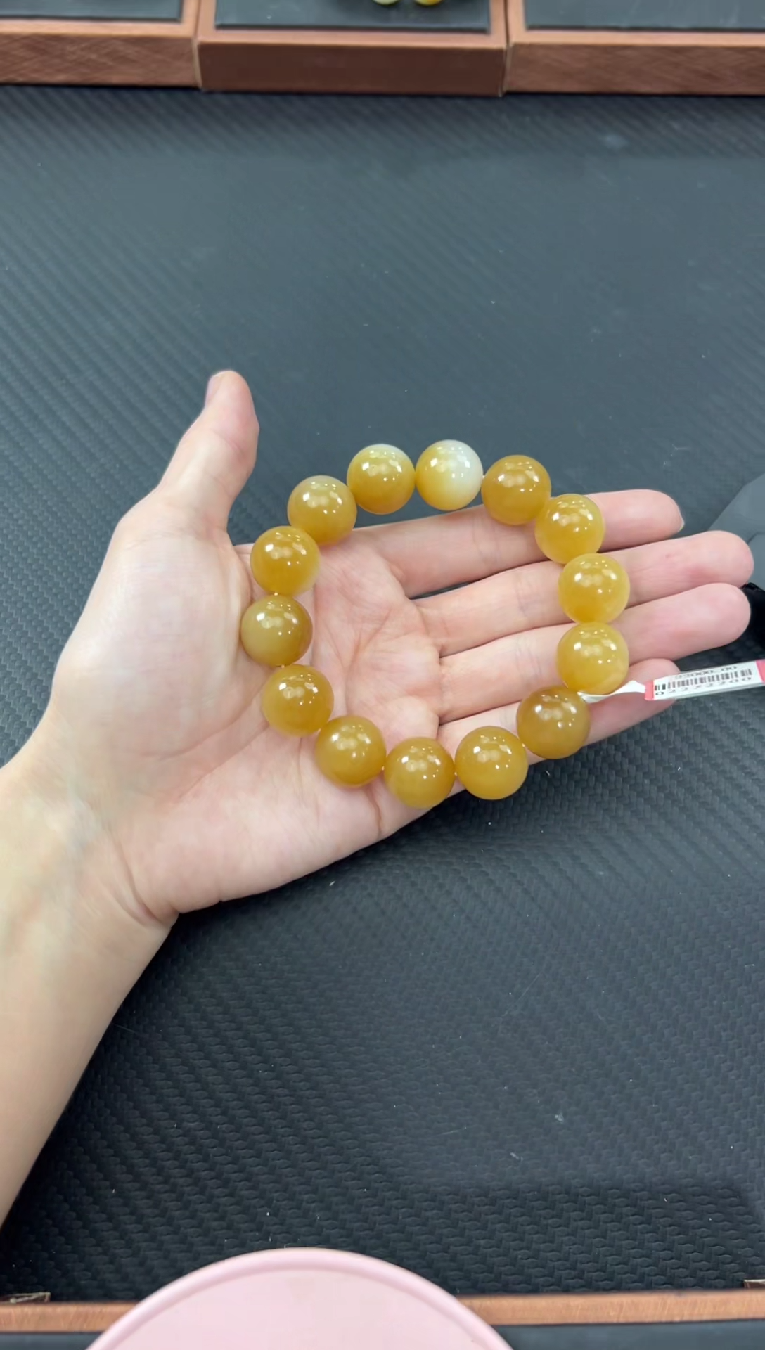 【闪购商品】和田玉手串未镶嵌若羌微色差卡16手串