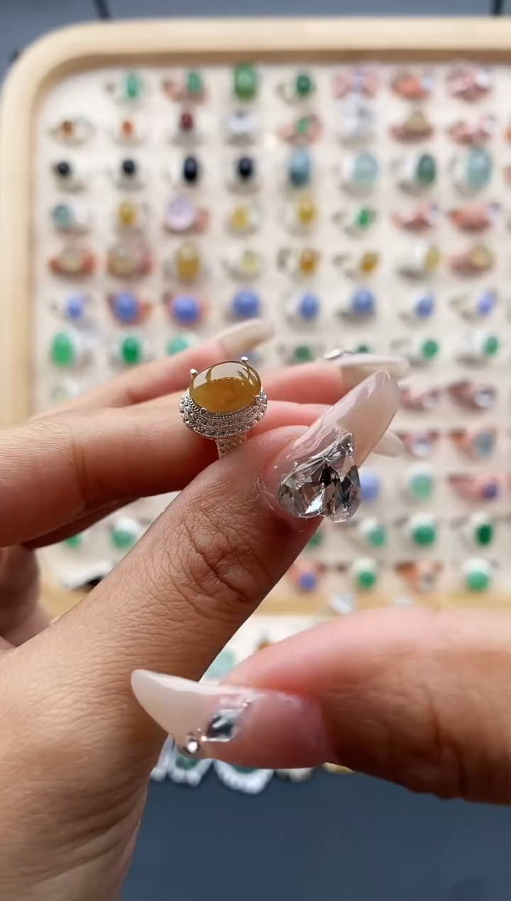 【闪购商品】翡翠戒指未镶嵌缅甸天然A货翡翠333  2+8