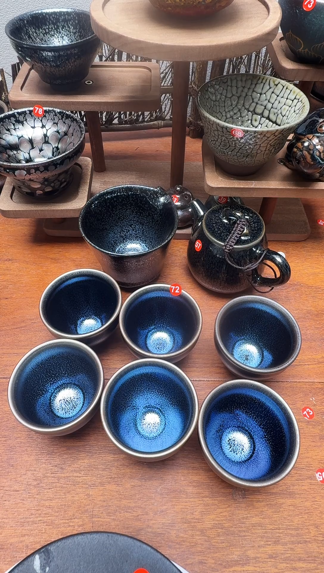 茶盏我****】72号6个建盏工匠茶器