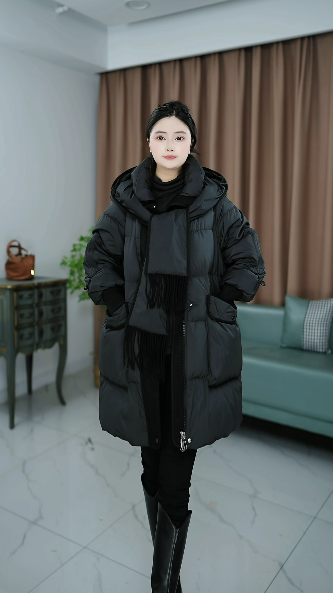 新款设计师中长款款高端上档次保暖羽绒服大码羽绒服