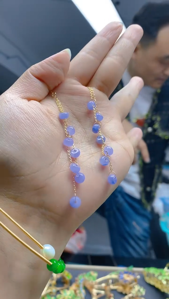 【闪购商品】翡翠耳饰合金0391翡翠耳线