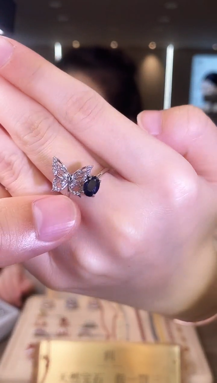 【闪购商品】蓝宝石戒指银S925镶嵌09