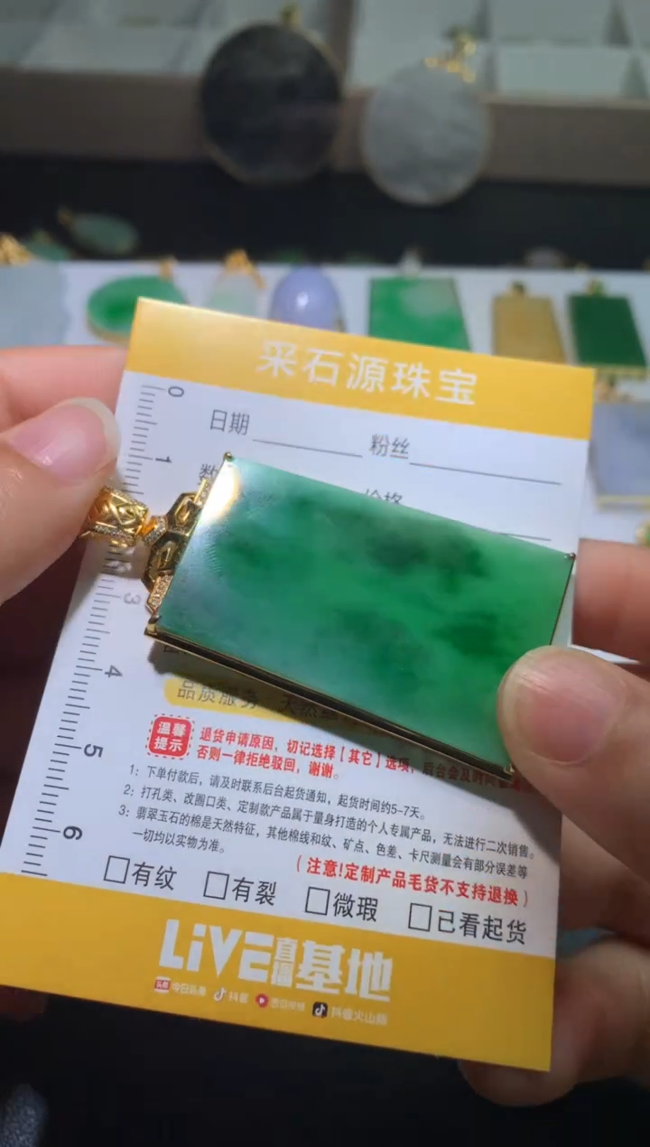 【闪购商品】翡翠颈饰18K金镶嵌净货