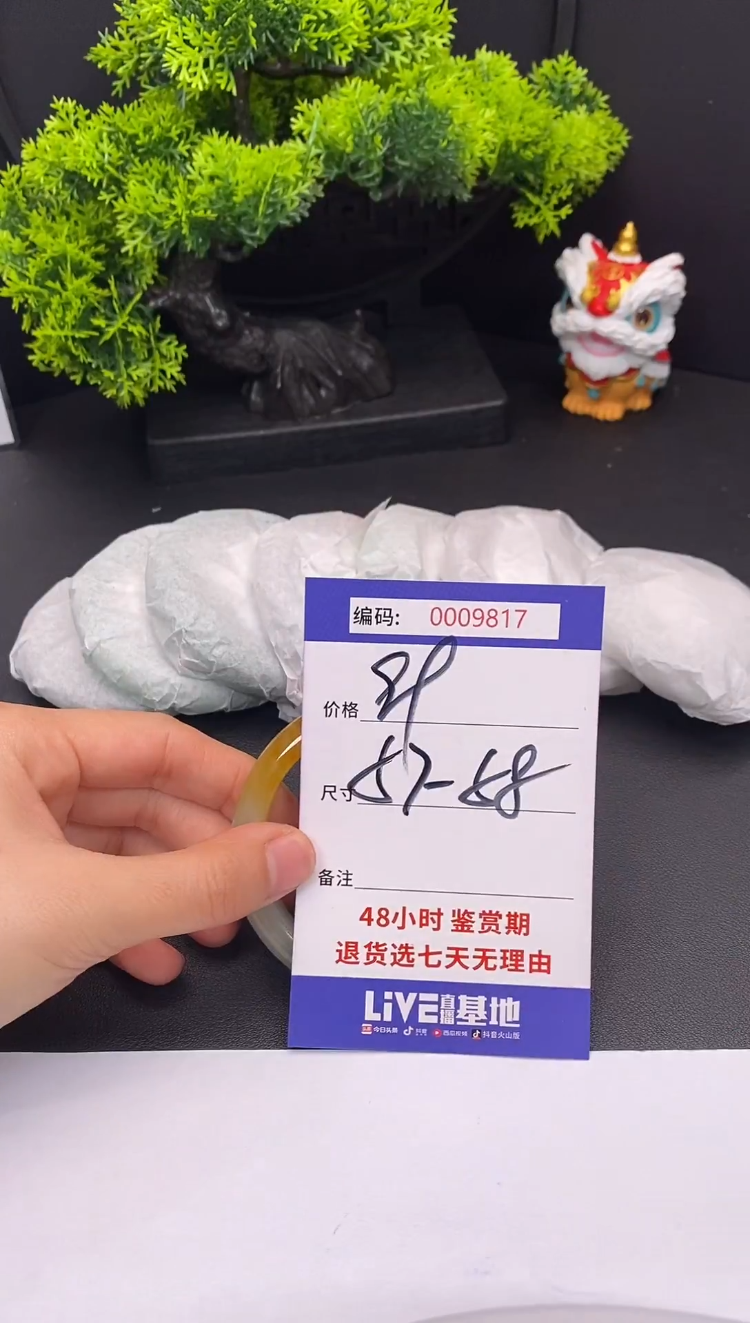 未镶嵌手镯翡翠0009817