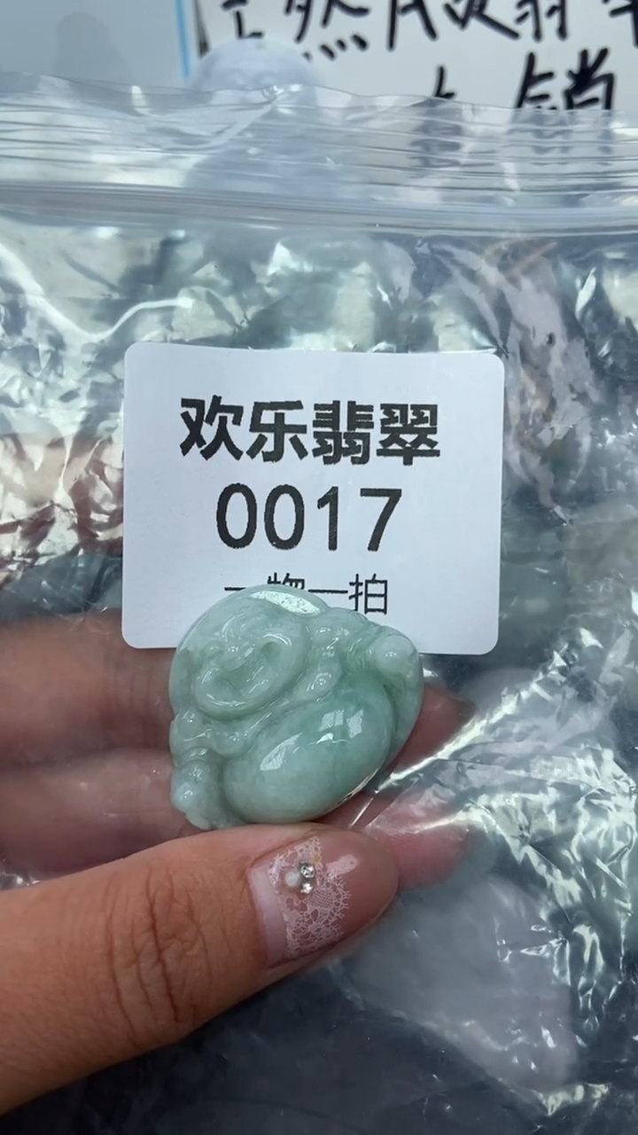 颈饰未镶嵌翡翠缅甸天然翡翠微微瑕0017