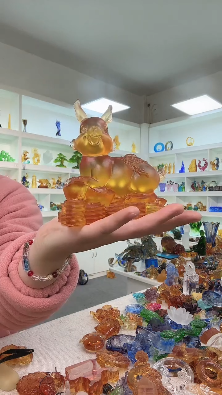 手工艺品琉璃兔子