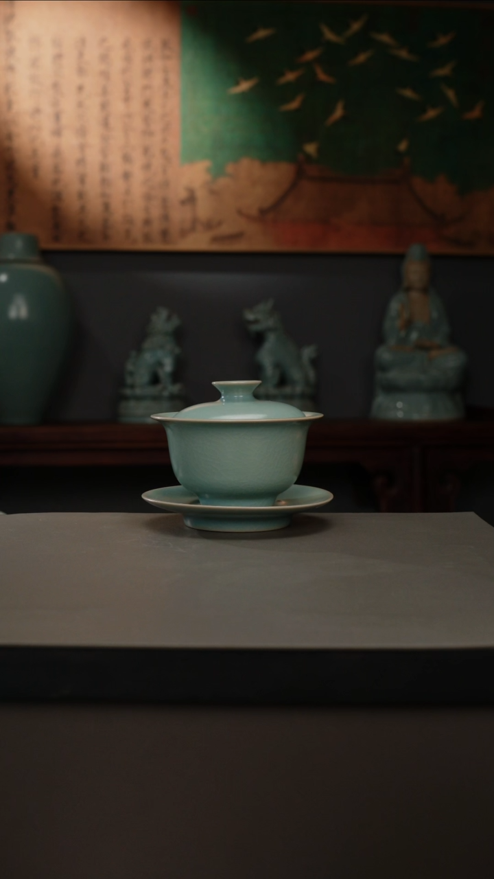 【闪购商品】杯仿古釉原矿 元宝三才