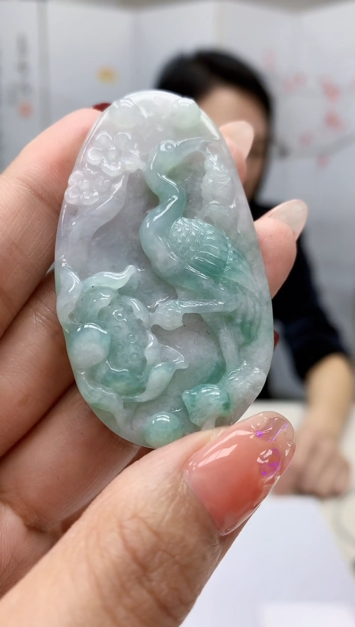 【闪购商品】定制翡翠未镶嵌3123MM-毛货挂件35