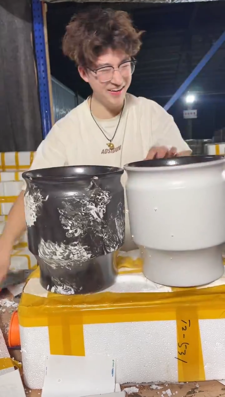 紫砂花盆宜兴紫砂粗陶花盆19-22