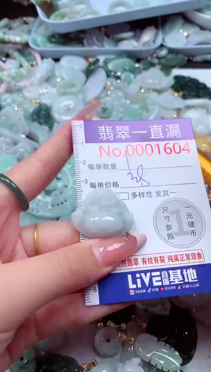 翡翠未镶嵌吊坠(不含链)1604