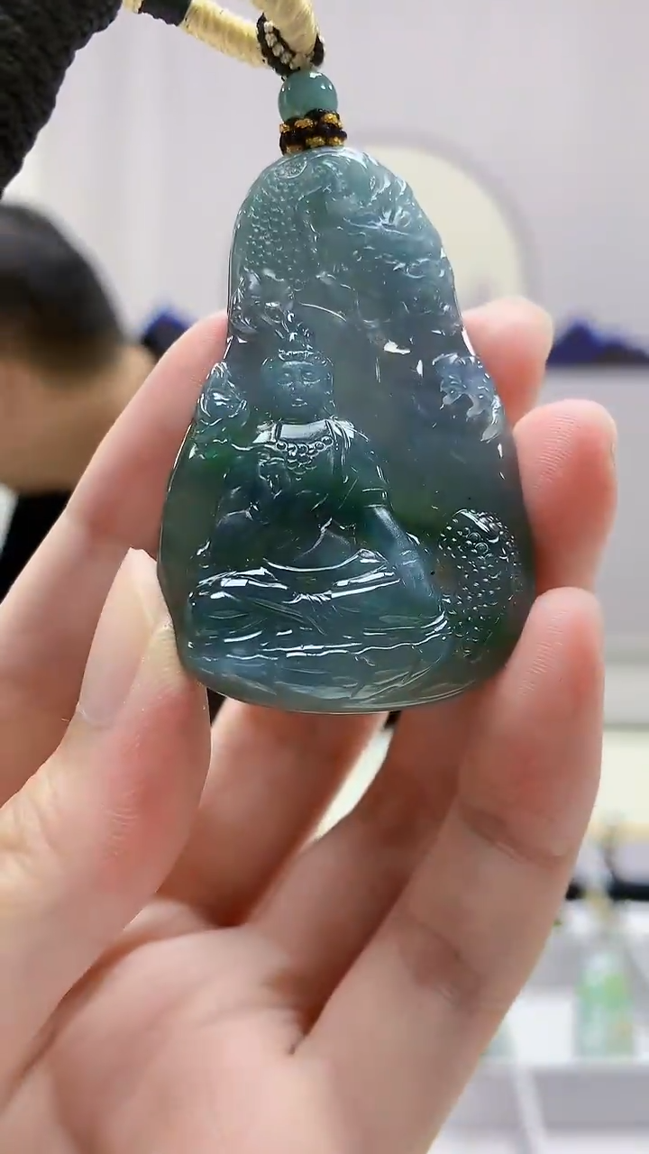 定制翡翠未镶嵌4898zm-毛货挂件149