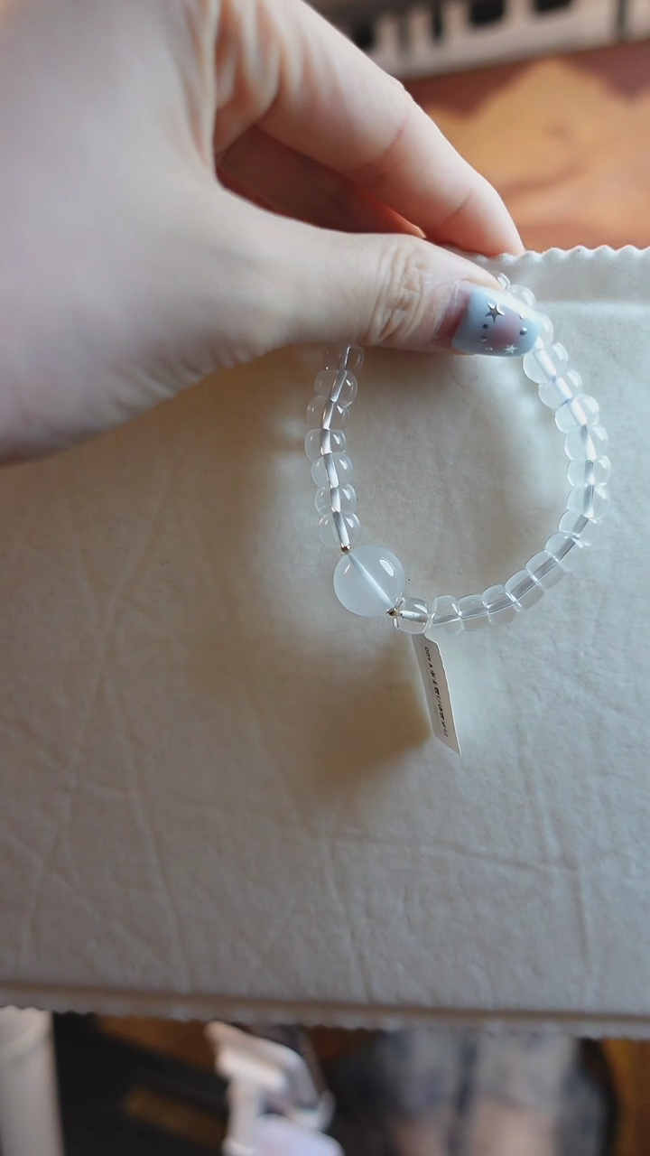 【闪购商品】水晶手串未镶嵌白水晶奶白晶手串