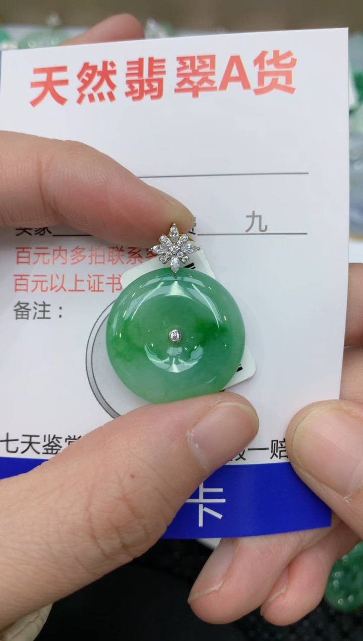 【闪购商品】翡翠颈饰18K金镶嵌11111111111