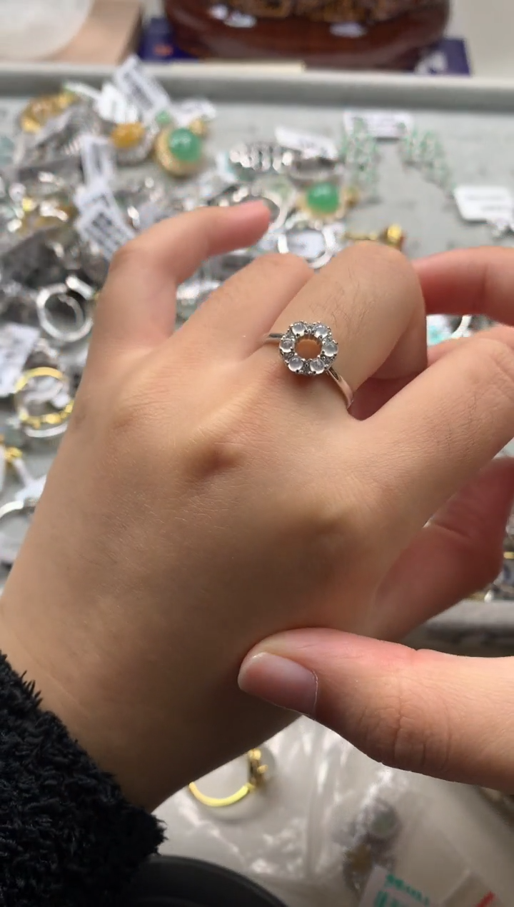 银S925镶嵌戒指翡翠14