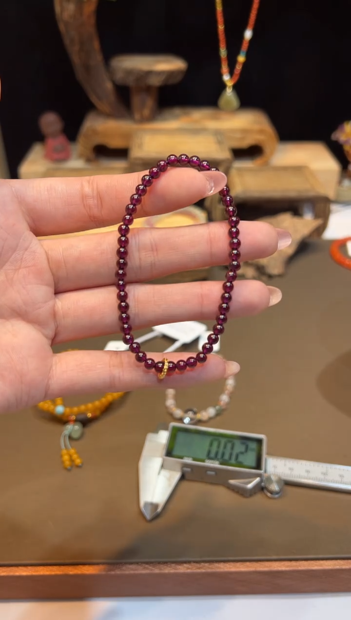 未镶嵌手链石榴石手饰@@D2982