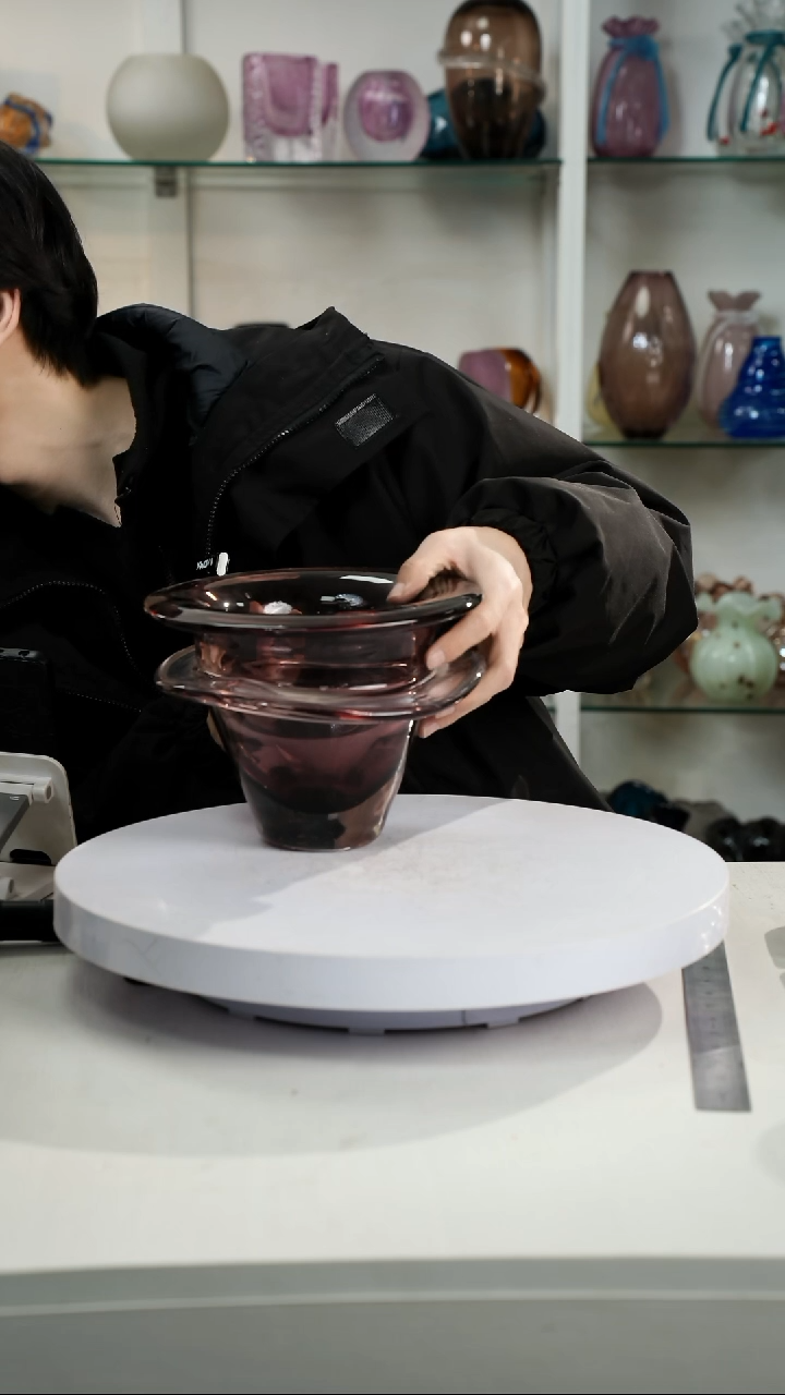 【闪购商品】琉璃高20轻奢琉璃花器微瑕福利