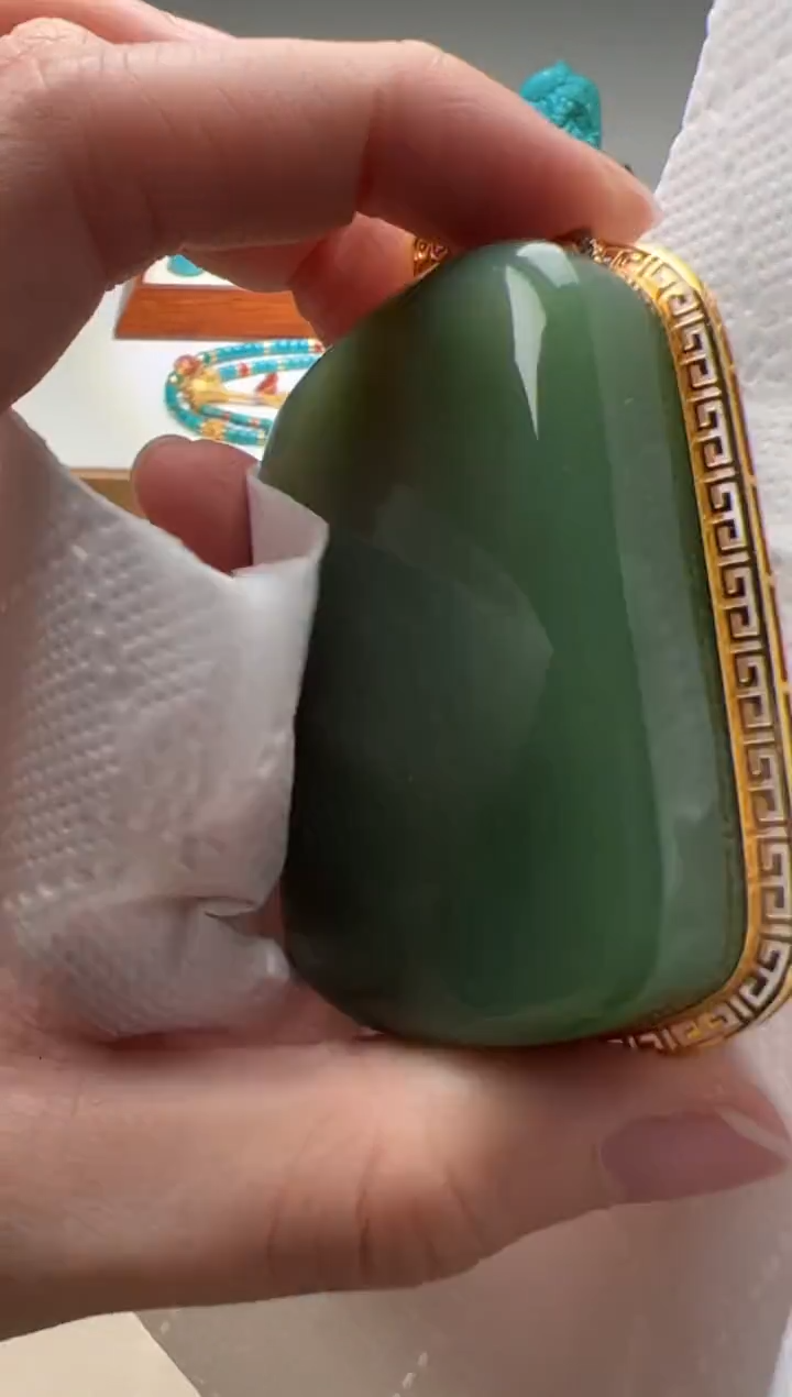 【闪购商品】和田玉（碧玉）配饰配饰18K金镶嵌配饰配饰