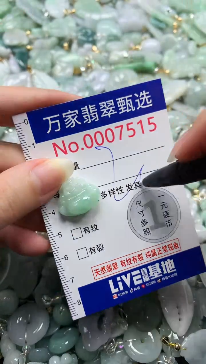 吊坠(不含链)未镶嵌翡翠7515