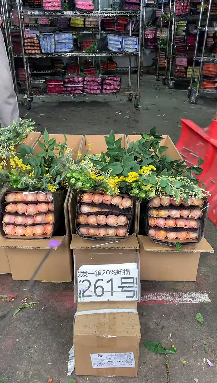 261号♥中通含20%耗损发一箱鲜花