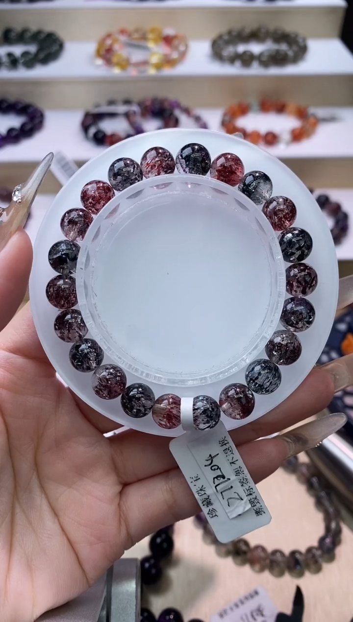 【闪购商品】水晶手链未镶嵌黑加仑超七8m+