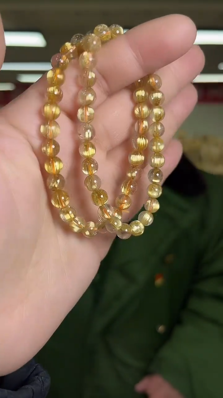 【闪购商品】发晶手链未镶嵌天然钛晶手串多样性发一6mm