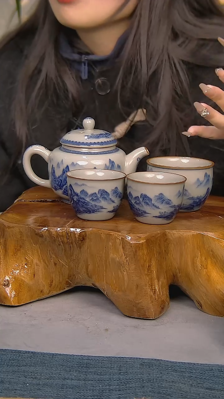 【闪购商品】4件套陶瓷茶具家用简装系列  