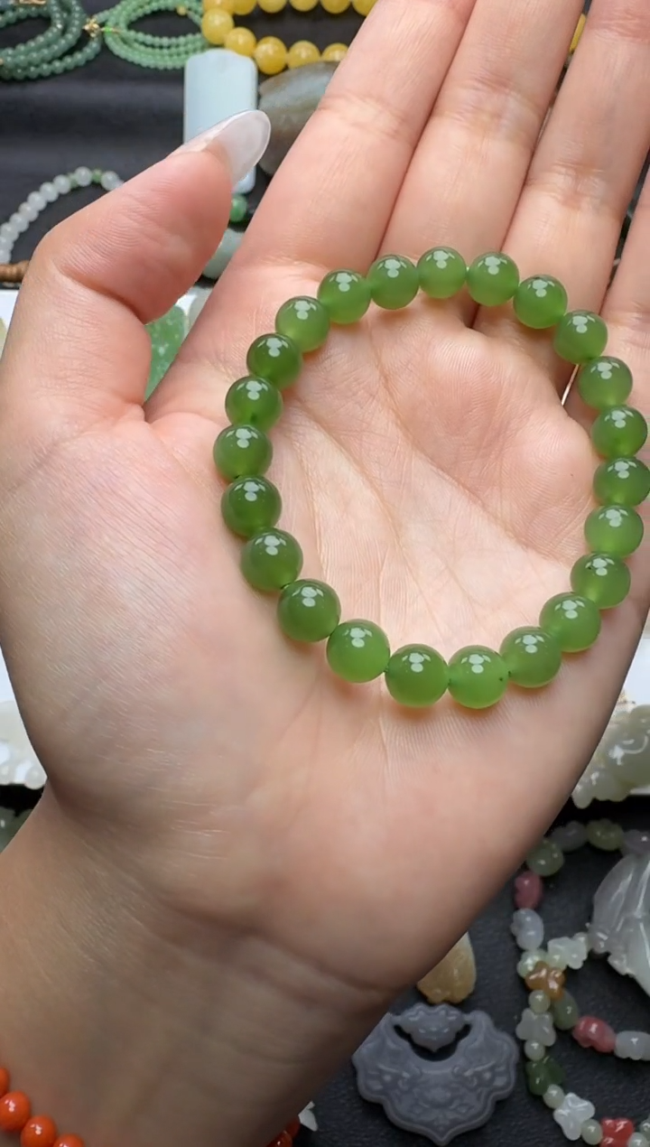 未镶嵌手串和田玉圆珠手串