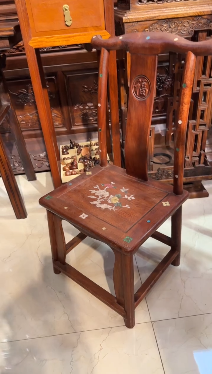 【闪购商品】木木艺镶嵌靠背椅550.8888