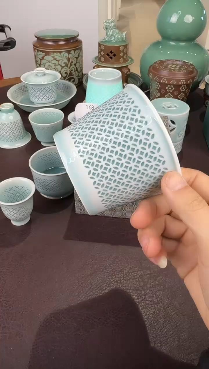 青瓷手工茶器包邮