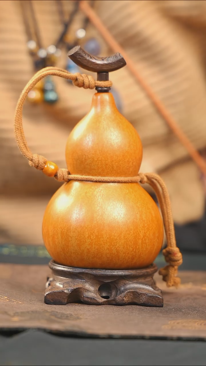 【闪购商品】RA108大漆酒葫芦不包手串及旋转底座