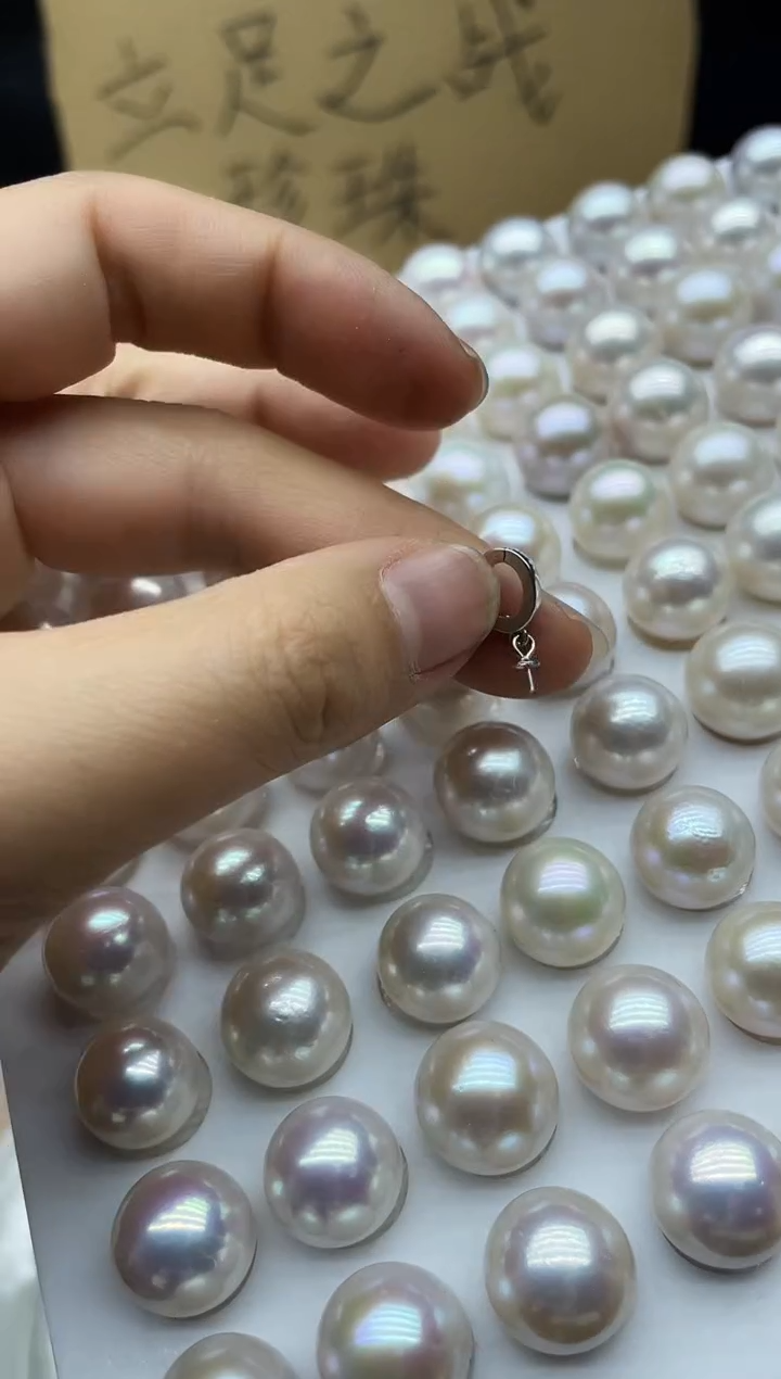 【闪购商品】淡水珍珠吊坠(不含链)银S925镶嵌吊坠多其性发其一