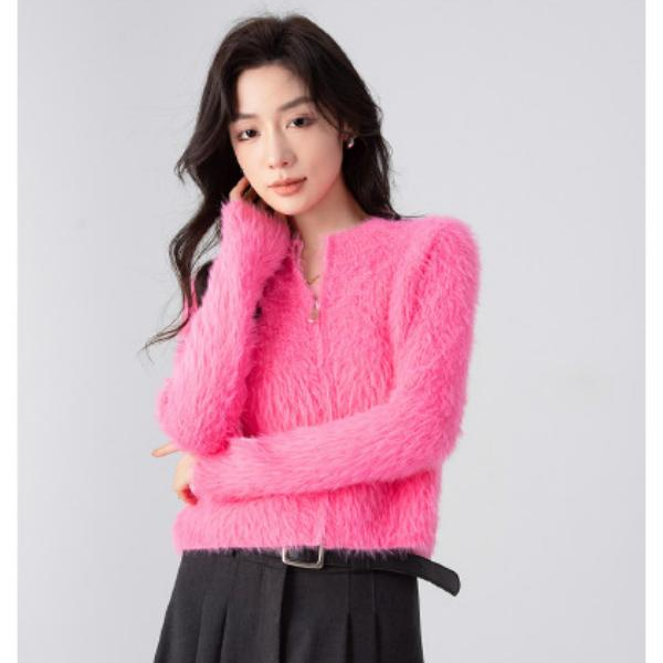 A277 圆领拉链厚款开衫