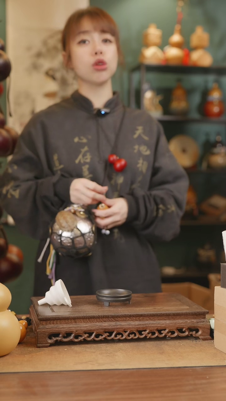 【闪购商品】137号精品天然大漆工艺防渗内胆酒葫芦~