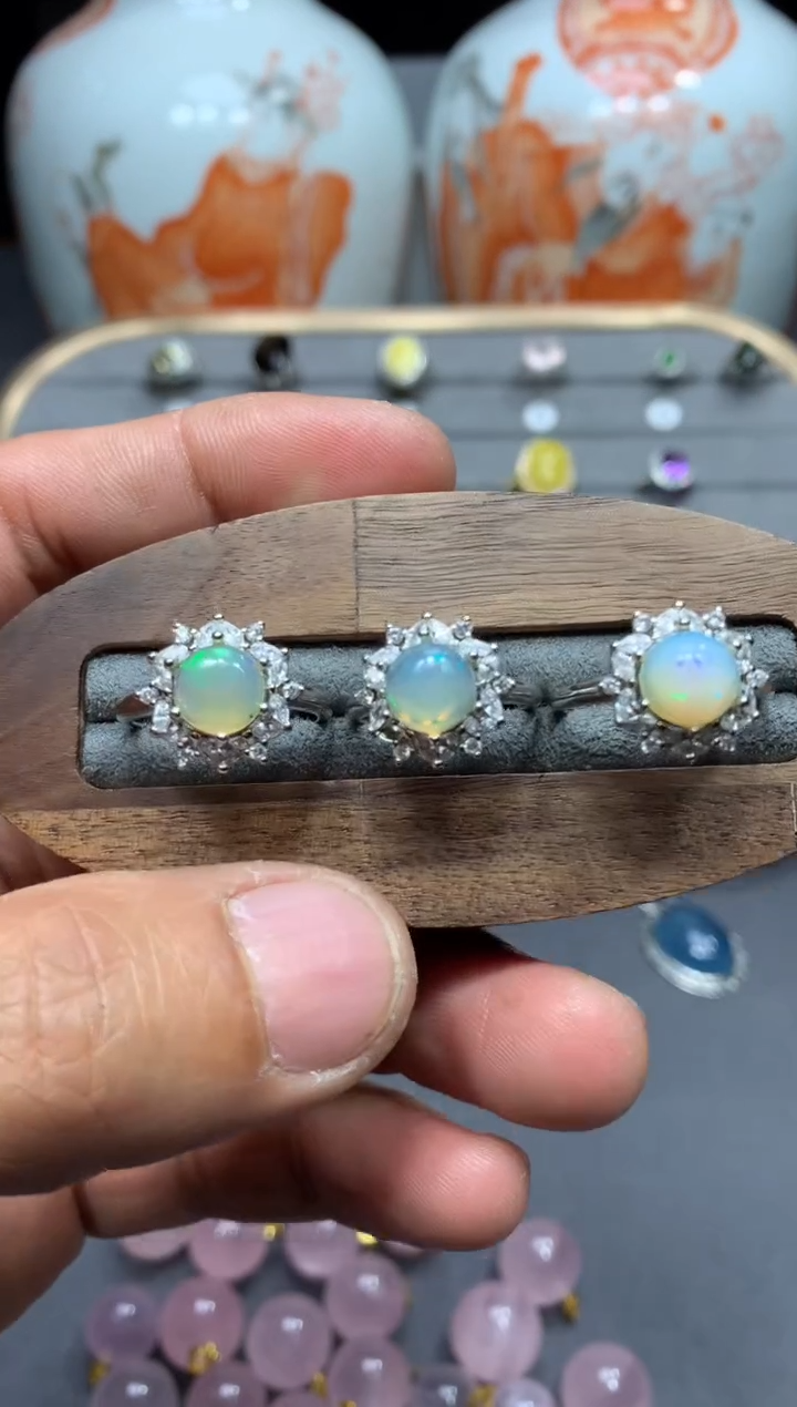 【闪购商品】欧泊戒指未镶嵌W23（随机性发货只发一单）