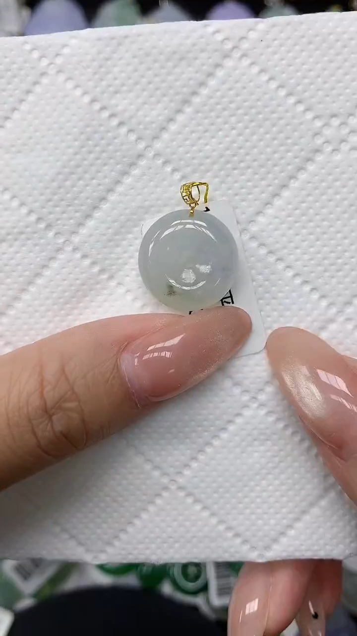 颈饰18K金镶嵌翡翠11111111111111