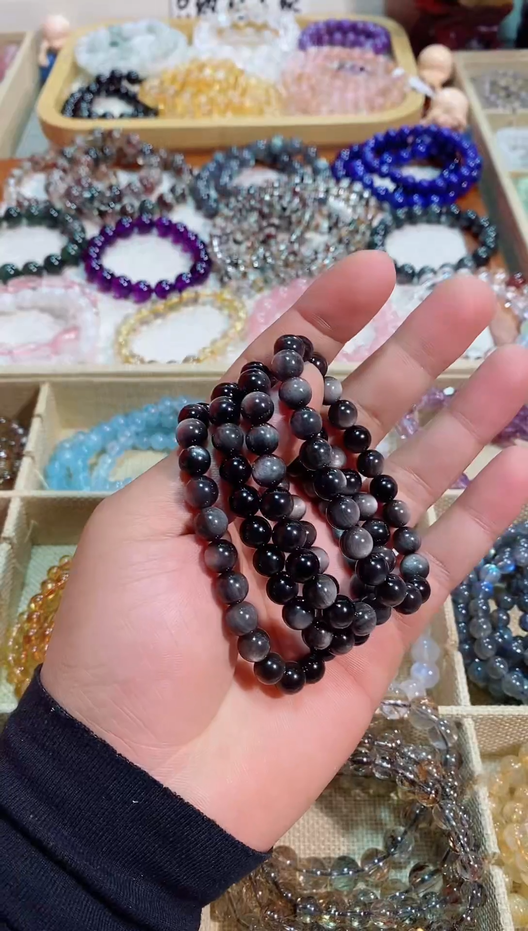 【闪购商品】水晶手链未镶嵌银耀石8M+ (多样性发其一）