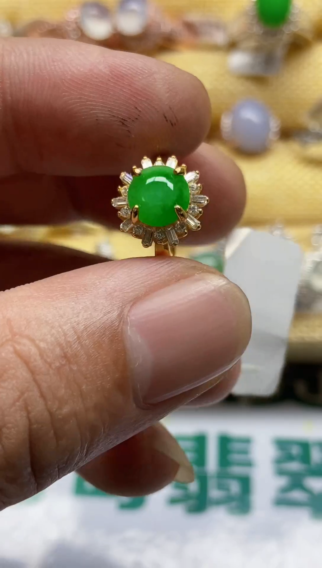 【闪购商品】翡翠戒指银S925镶嵌0000