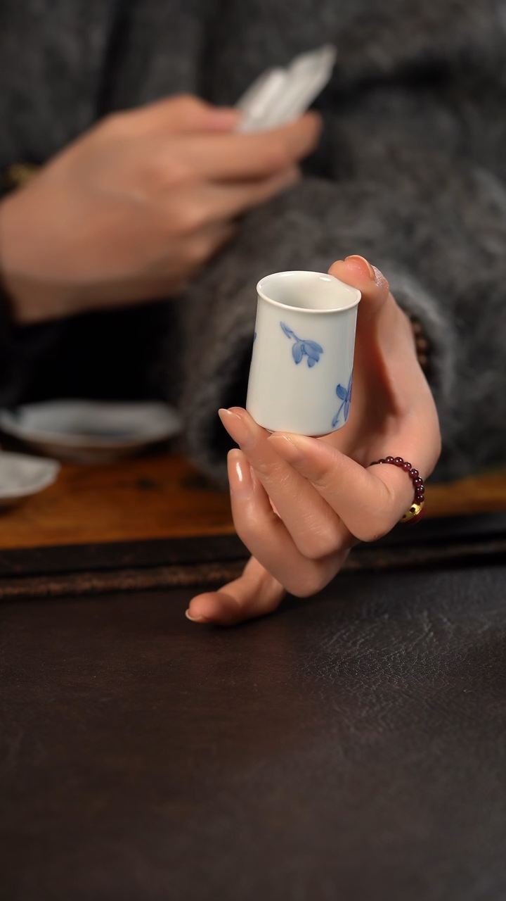 【闪购商品】杯聚澜堂兰花头拇指杯