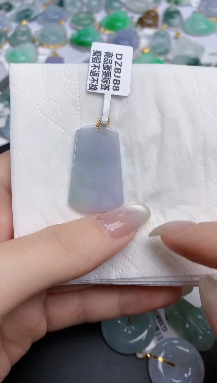 【闪购商品】翡翠颈饰18K金镶嵌天然缅甸翡翠A货