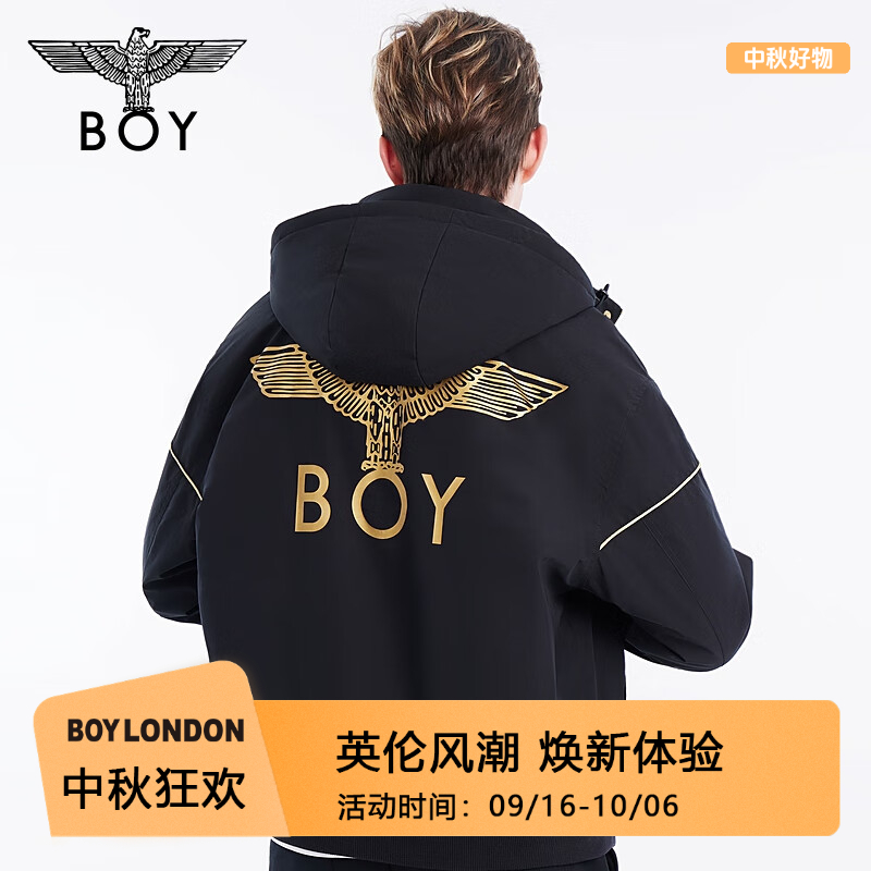 【黄金法则】BOYLONDON秋季情侣外套老鹰logo时尚保暖棉服 N29006