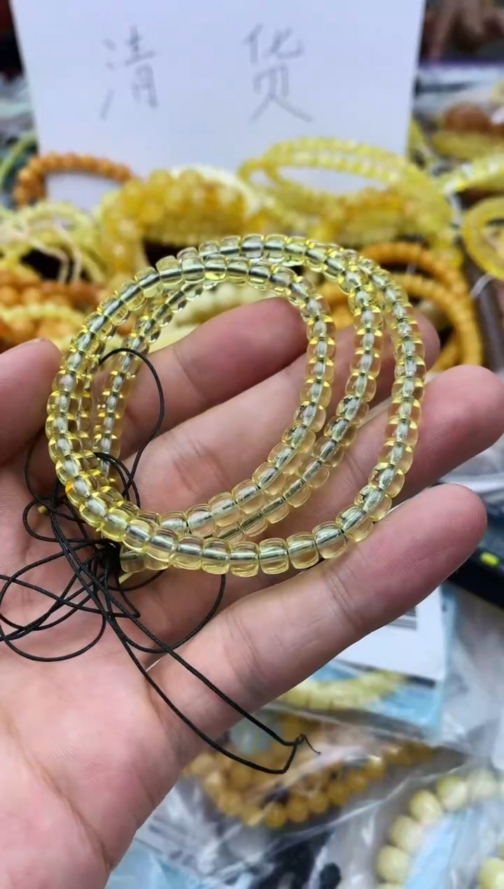 裸石蜜蜡未镶嵌链子